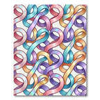 Iridescent Swirl Ribbon Collage Rug