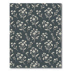 Charcoal White Delicate Branches Rug