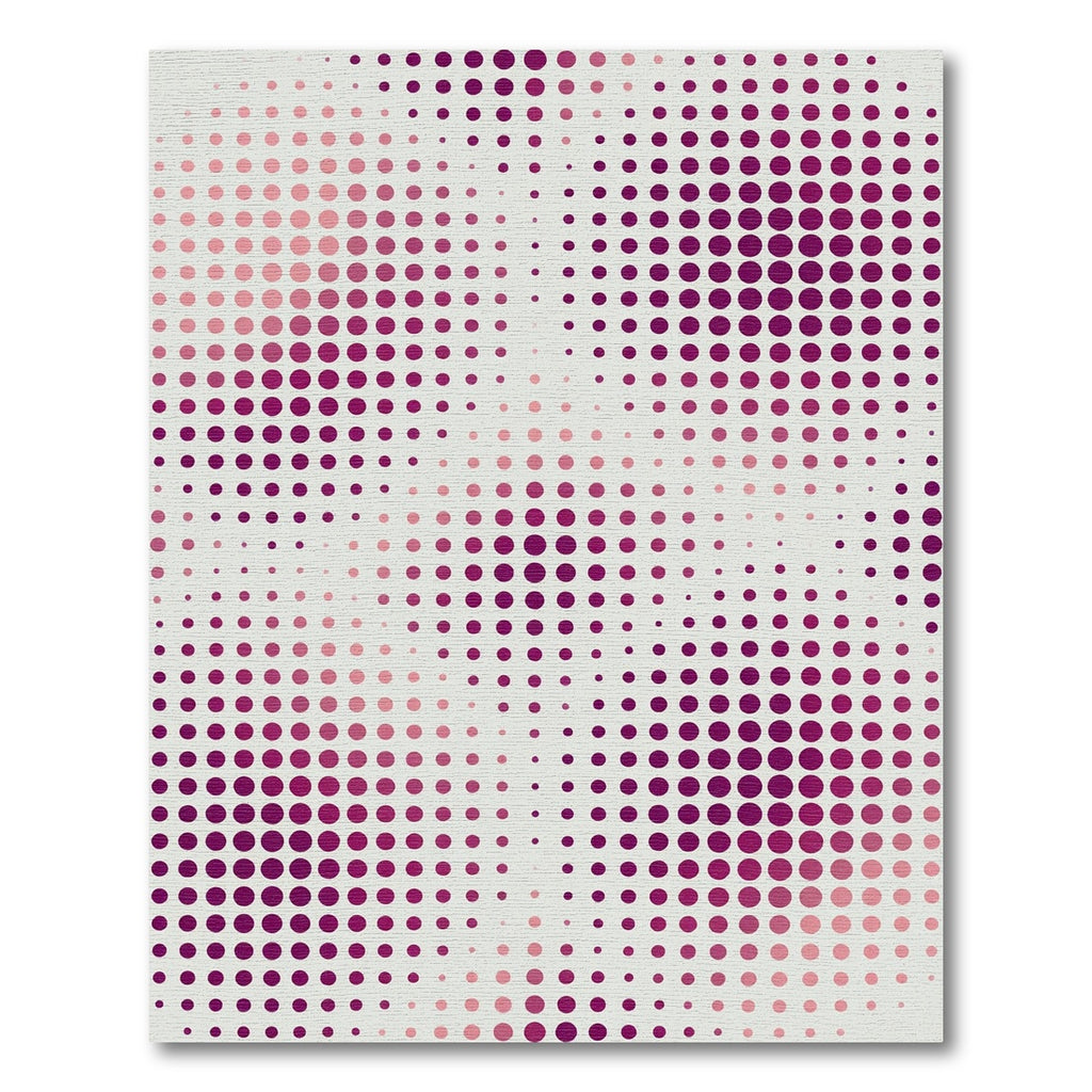 Magenta Dotted Fade Abstract Composition Rug