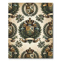 Royal Crest Heraldic Sage Olive Tapestry Rug