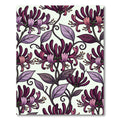 Elegant Deep Purple Honeysuckle Floral Art Rug