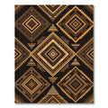 Brown Gold Diamond Tribal Rug