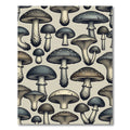 Mystical Mushroom Forest in Grayscale Tones Rug