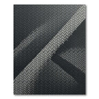 Modern Monochrome Geometric Interlocking Grid Rug