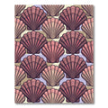 Pink Scallop Shell Coastal Pattern Rug