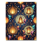 Magical Fairy Lanterns And Golden Chains Rug