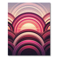 Crimson Pink Arc Sunset Rug