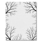 Black Bare Tree Branches Corner Accents Rug