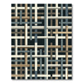 Neutral Tonal Intersecting Straps Abstract Rug