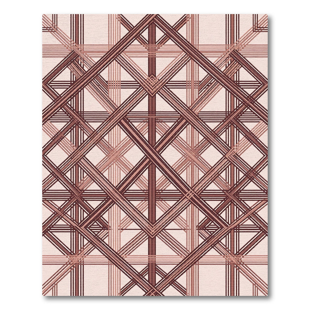 Brown Gradient Intersecting Diamond Rug