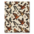 Vintage Flying Sparrow Earthy Folklore Rug