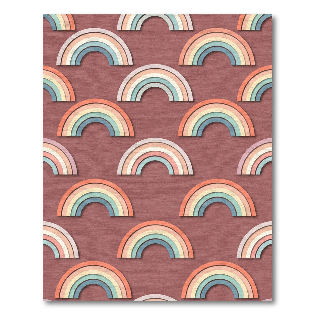 Retro Earthy Rainbow Arches Rug