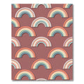 Retro Earthy Rainbow Arches Rug