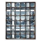 Winter Plaid Frosty Forest Grid Rug