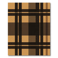 Amber Brown Plaid Squares Rug