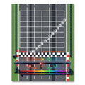 Racing Track Geometric Numerical Grid Rug