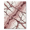 Crimson Swirl Veined Branch Art Rug