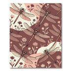 Earthy Tone Dragonfly Meadow Rug