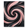 Blush and Charcoal Abstract Swirl Rug