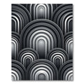 Monochrome Arched Art Deco Geometric Rug