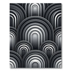 Monochrome Arched Art Deco Geometric Rug
