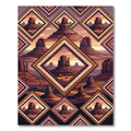 Southwestern Desert Mountain Geometric Rug