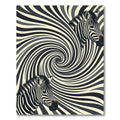 Monochrome Zebra Swirl Vortex Rug
