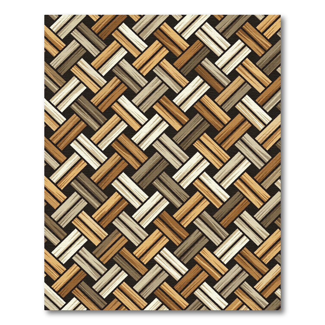 Woven Wood Grain Herringbone Rug