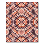 Orange Burst Diamond Starburst Rug
