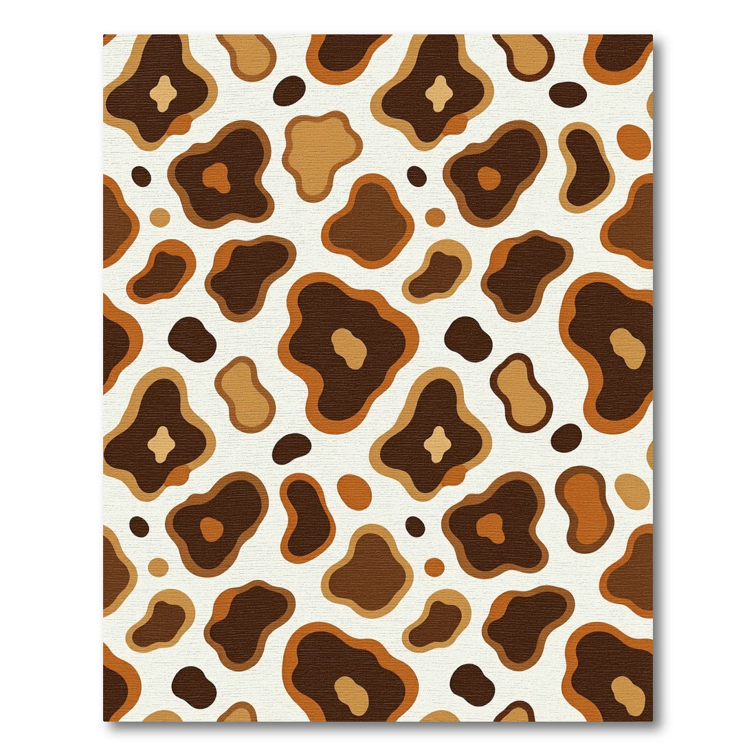 Modern Earthy Brown Abstract Animal Spot Rug