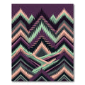 Purple Mint Peach Jagged Chevron Landscape Rug