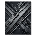 Dark Gray Intersecting Railway Lines Rug