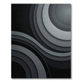 Monochromatic Swirls Layered Curves Rug