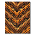 Orange Tribal Chevron Geometric Rug