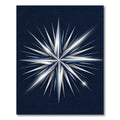 Metallic Navy Celestial Star Compass Rug
