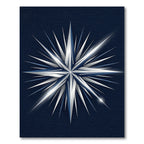 Metallic Navy Celestial Star Compass Rug
