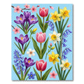 Vibrant Spring Meadow Floral Botanical Rug