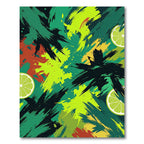 Bold Lime Splatter Grunge Rug