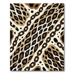 Brown Leopard Chain Stripe Rug