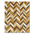 Modern Tonal Herringbone Wood Grain Rug