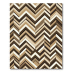 Modern Earthy Tonal Chevron Zigzag Rug