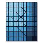Gradient Blue Geometric Window Rug