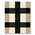 Classic Black Beige Gingham Check Rug