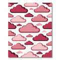 Crimson Pink Cloud Cluster Medley Rug