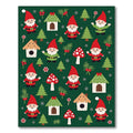 Whimsical Gnomes Forest Christmas Theme Rug