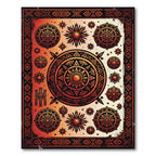 Tribal Solar Medallion Ember Geometric Rug