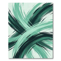 Modern Emerald Swirl Abstract Rug