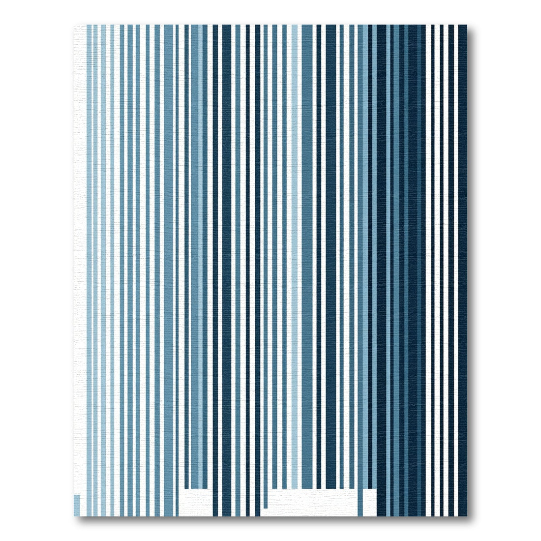 Deep Blue Vertical Stripe Gradient Rug