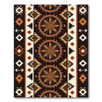 Earthy Southwestern Geometric Sun Burst Rug