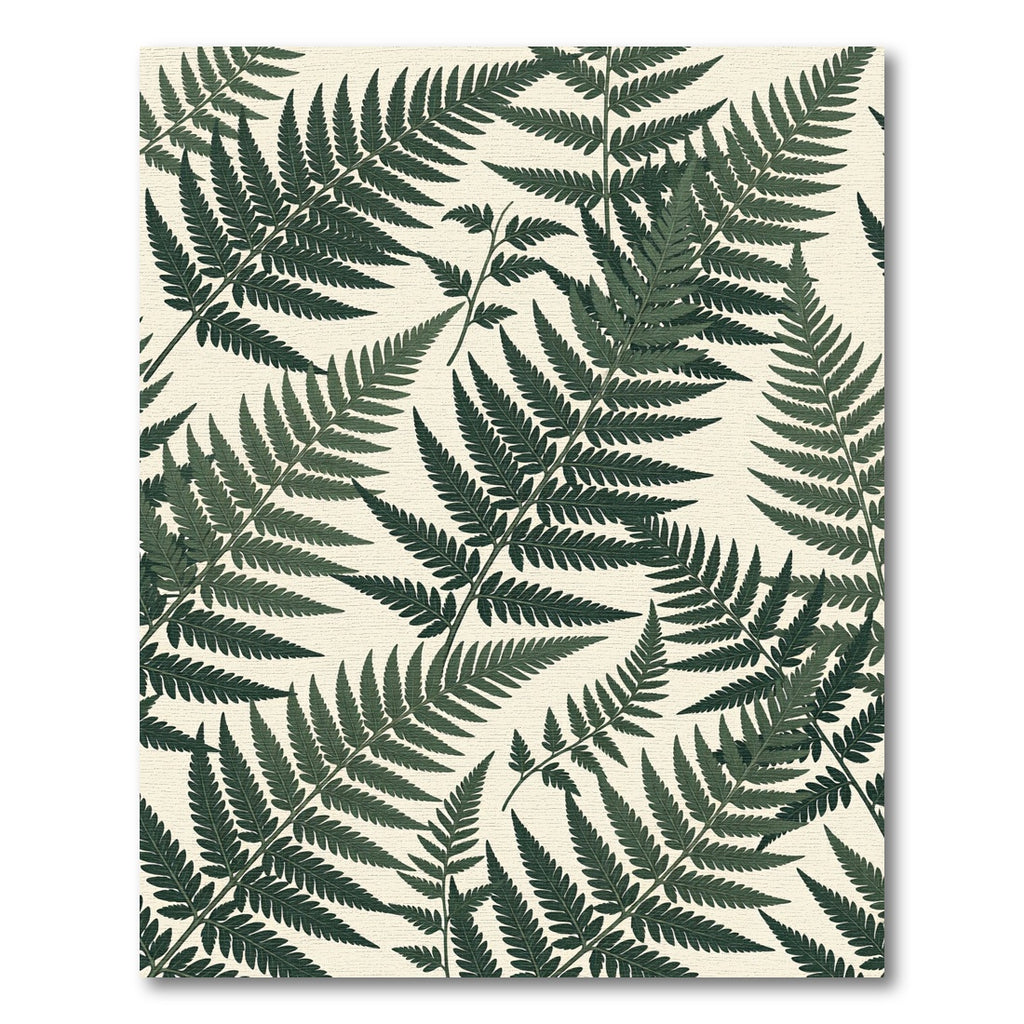 Deep Green Fern Foliage Background Rug